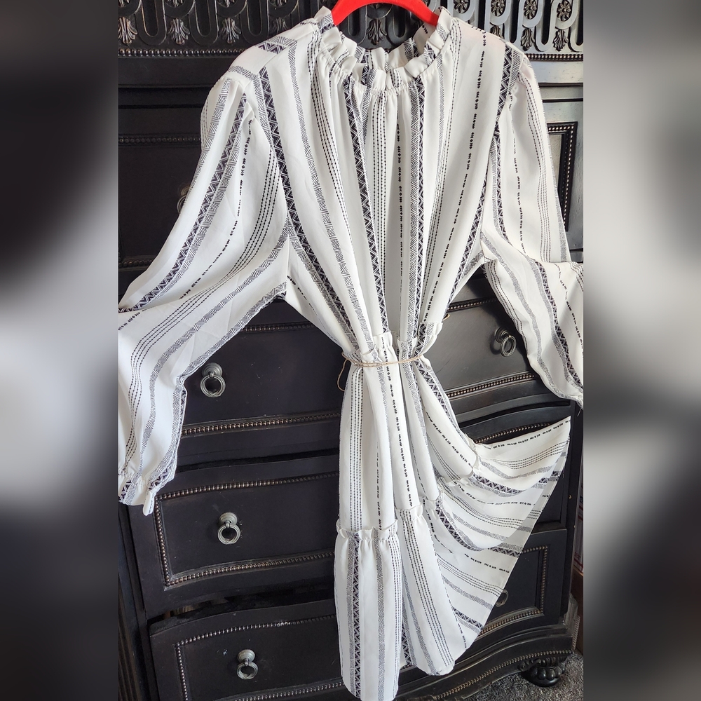 LULAROE Striped Peasant Dress XL NWOT